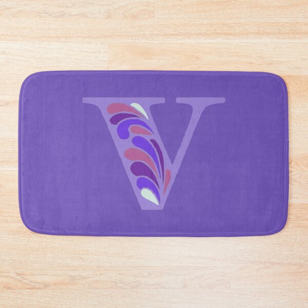 Item preview, Letter V Fancy Monogram Hippie Initial Purple designed and sold by everything4eva.