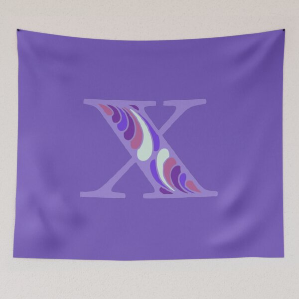 Item preview, Letter X Fancy Monogram Hippie Initial Purple designed and sold by everything4eva.
