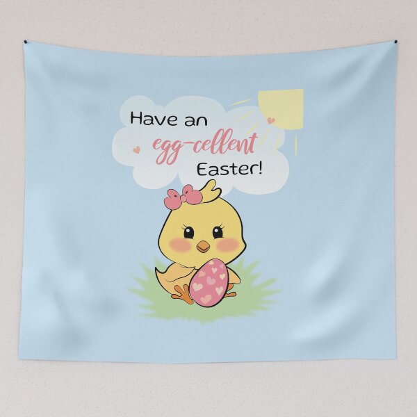 Item preview, Have an egg-cellent Easter! Funny punny Easter with a cute peep designed and sold by HajnalkArt.