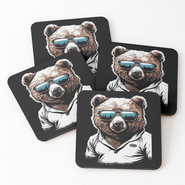 Item preview, Bear Wearing Sunglasses designed and sold by AiInker.