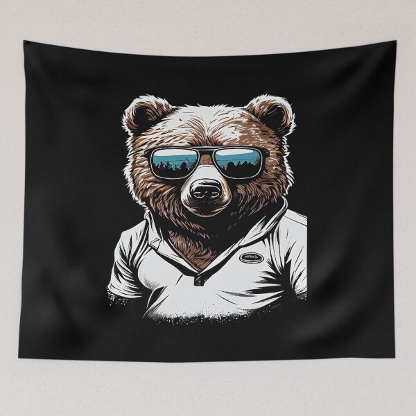 Item preview, Bear Wearing Sunglasses designed and sold by AiInker.