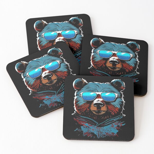 Item preview, Cool Bear Wearing Sunglasses designed and sold by AiInker.