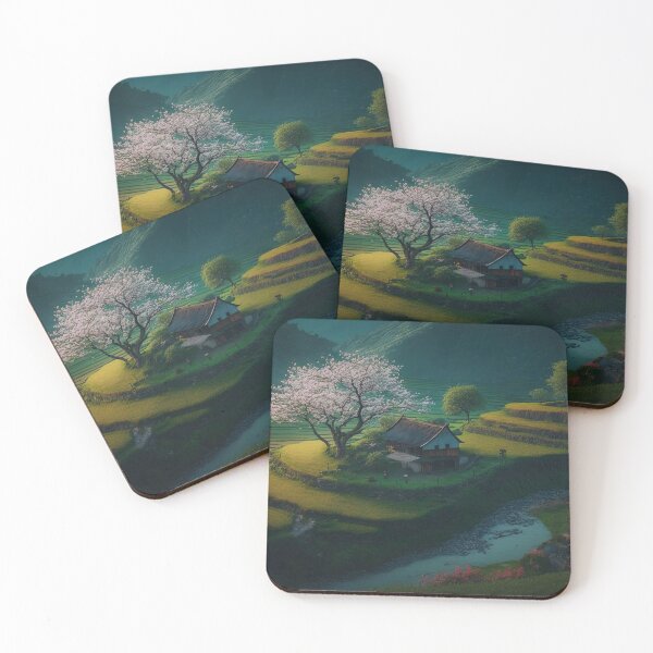Item preview, Beautiful landscape countryside artwork in spring 19 designed and sold by jetaiart.