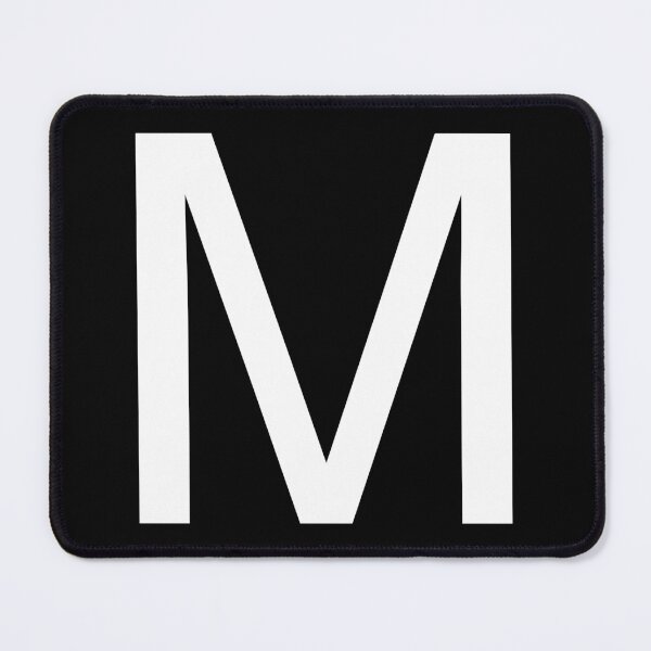 Item preview, Helvetica M in white designed and sold by winterwinter.