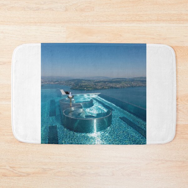 Item preview, Infinity Swimming pool and View over Mountain and Lake and City of Lucerne designed and sold by Mats Silvan.
