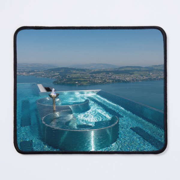 Item preview, Infinity Swimming pool and View over Mountain and Lake and City of Lucerne designed and sold by Mats Silvan.