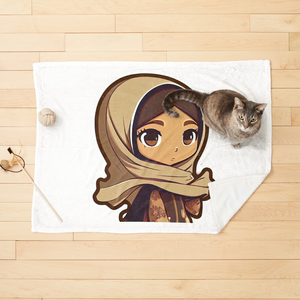 Beautiful Girl in Hijab Cartoon iPad Case & Skin for Sale by MrBadDream