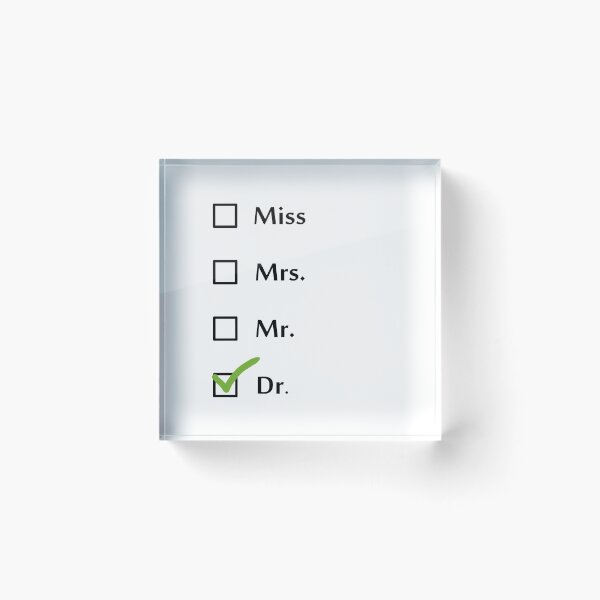 Item preview, Miss, Mr, Mrs, Dr. checkbox! designed and sold by doctorstudent.