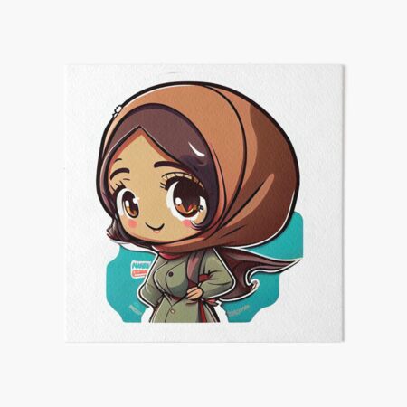 cute muslim girl Art Board Print for Sale by muslim-ah