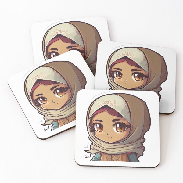 Item preview, Sweet Anime Arab Hijab Head Scarf Beautiful Girl designed and sold by MrBadDream.
