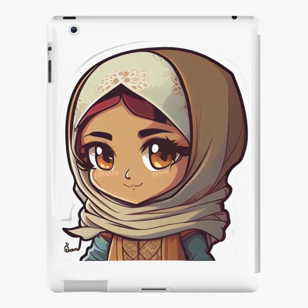 Beautiful Girl in Hijab Cartoon iPad Case & Skin for Sale by MrBadDream