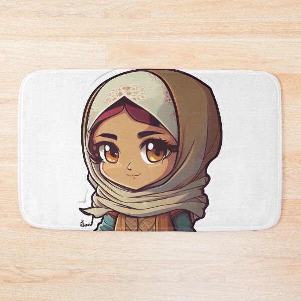 Item preview, Sweet Anime Arab Hijab Head Scarf Beautiful Girl designed and sold by MrBadDream.
