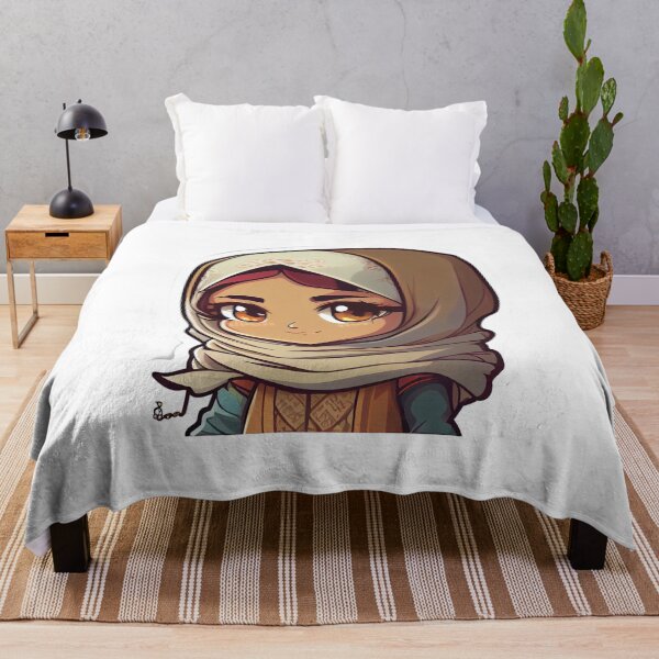 Item preview, Sweet Anime Arab Hijab Head Scarf Beautiful Girl designed and sold by MrBadDream.