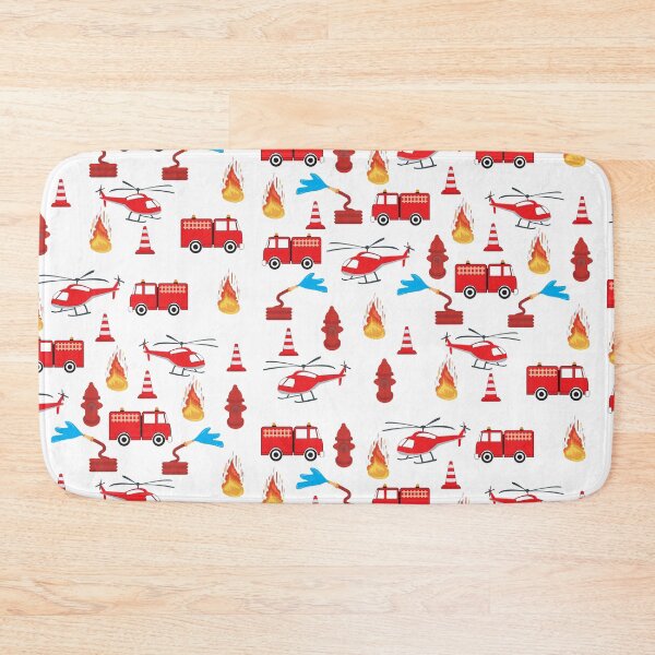 Item preview, Red Transport Fire Truck Engine Brigade Pattern designed and sold by idovedesign.