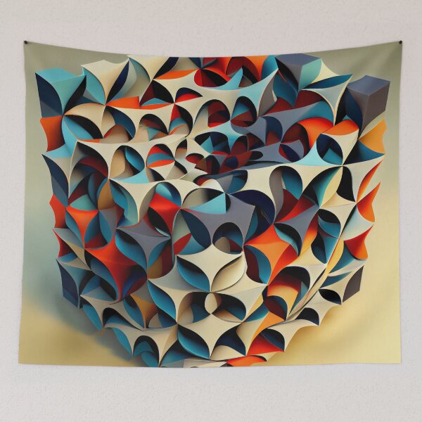 Item preview, Three Dimensional Cool Pattern Digital Painting designed and sold by CodeAndColors.