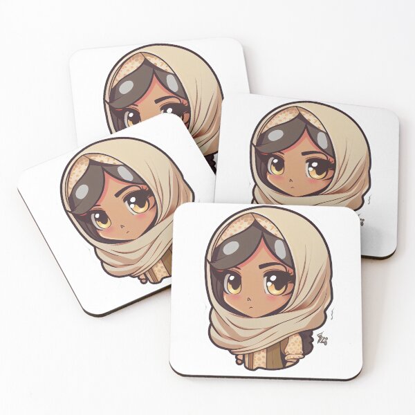 Item preview, Cute Anime Arab Hijab Head Scarf Beautiful Girl designed and sold by MrBadDream.