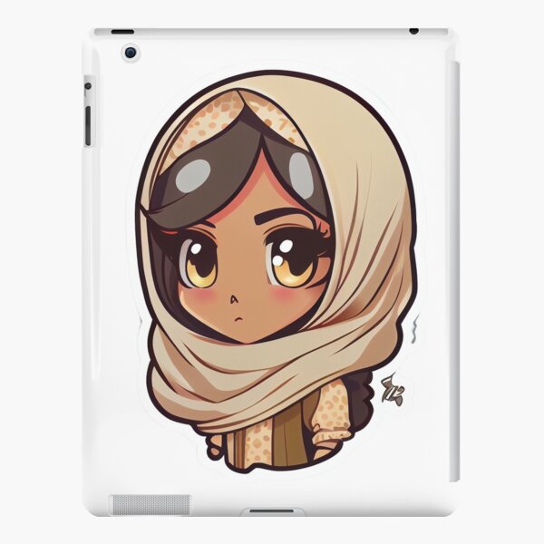 Beautiful Girl in Hijab Cartoon iPad Case & Skin for Sale by MrBadDream