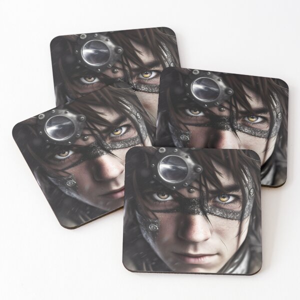 Item preview, Captivating Cyberpunk Portrait of a Young Man designed and sold by PenguiQueer.