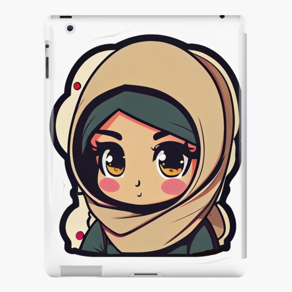 Beautiful Girl in Hijab Cartoon iPad Case & Skin for Sale by MrBadDream