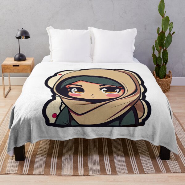 Item preview, Awesome Anime Arab Hijab Head Scarf Beautiful Girl designed and sold by MrBadDream.