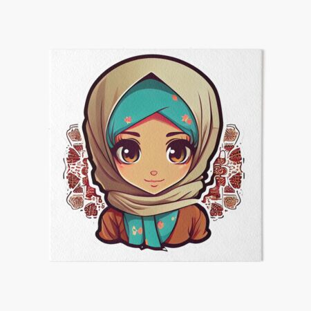 cute muslim girl Art Board Print for Sale by muslim-ah