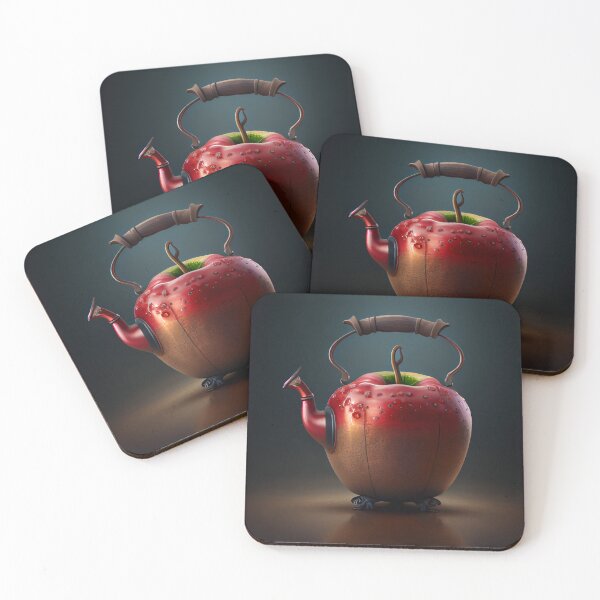 Item preview, A Step Lately Apple Kettle Digital Painting designed and sold by CodeAndColors.