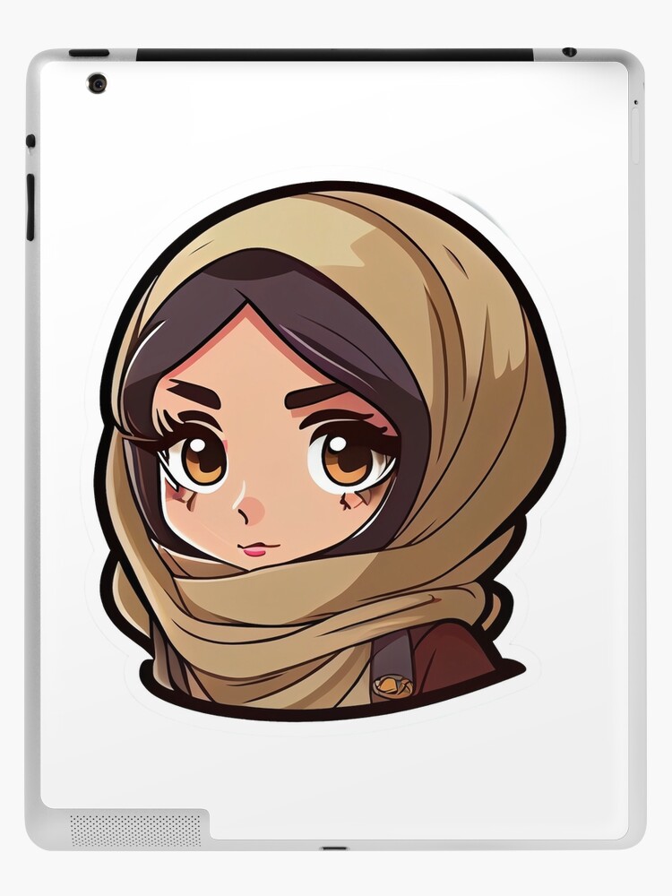 Beautiful Girl in Hijab Cartoon iPad Case & Skin for Sale by MrBadDream