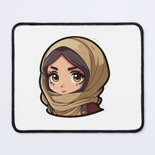 Beautiful Girl in Hijab Cartoon iPad Case & Skin for Sale by MrBadDream