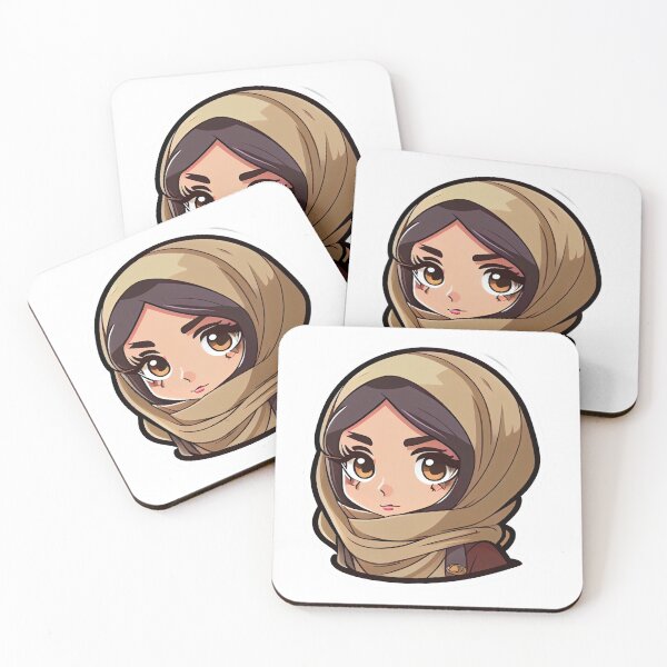 Item preview, Attractive Anime Arab Hijab Head Scarf Beautiful Girl designed and sold by MrBadDream.