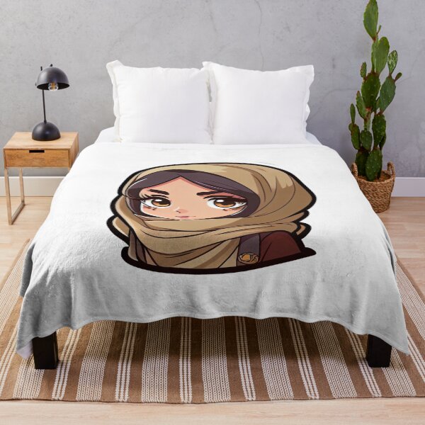 Item preview, Attractive Anime Arab Hijab Head Scarf Beautiful Girl designed and sold by MrBadDream.