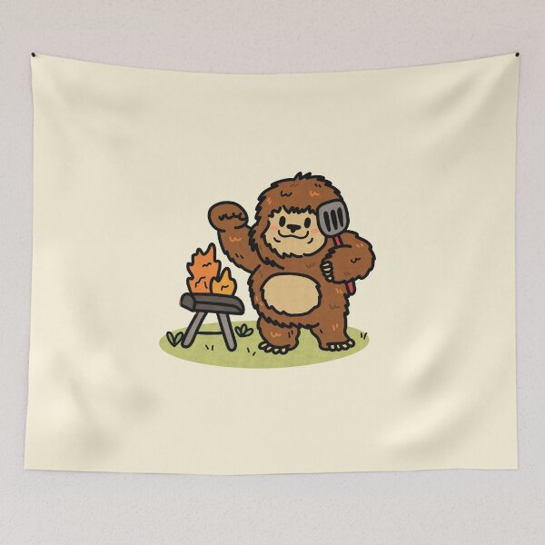 Item preview, Cute Bigfoot Sasquatch BBQ Summer Cryptids designed and sold by JokeGysen.