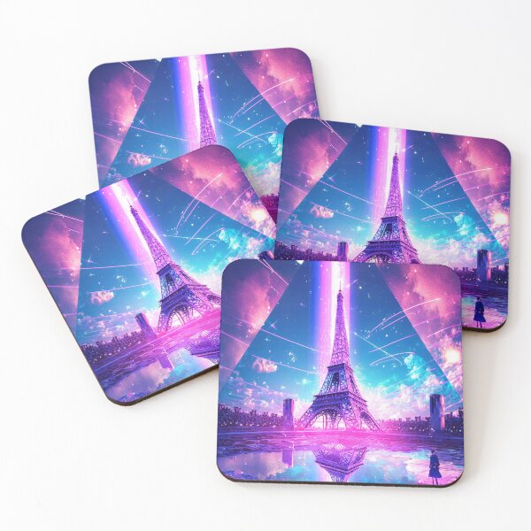 Item preview, 80s Synthwave cyberpunk Paris - Eiffel Tower designed and sold by RESToRAPTOR.