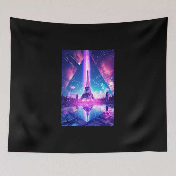 Item preview, 80s Synthwave cyberpunk Paris - Eiffel Tower designed and sold by RESToRAPTOR.