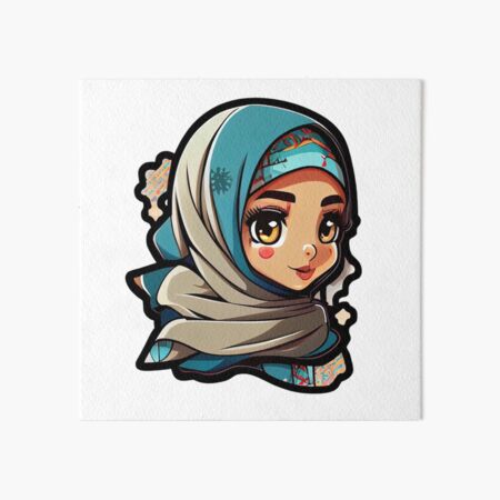 cute muslim girl Art Board Print for Sale by muslim-ah