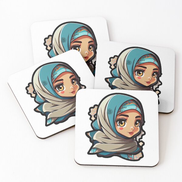 Item preview, Pretty Anime Arab Hijab Head Scarf Beautiful Girl designed and sold by MrBadDream.