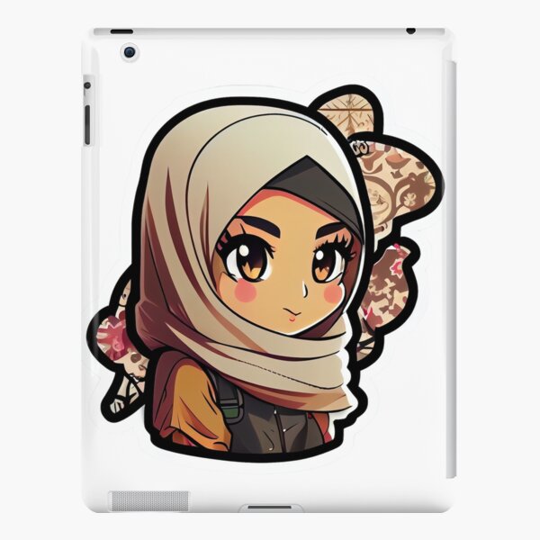 Beautiful Girl in Hijab Cartoon iPad Case & Skin for Sale by MrBadDream