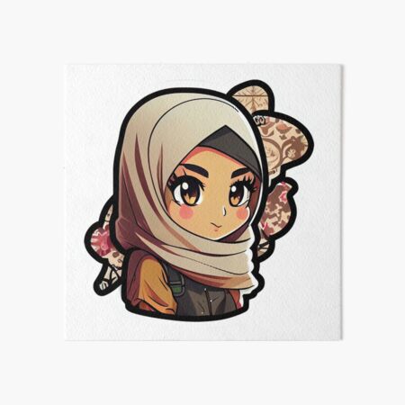 cute muslim girl Art Board Print for Sale by muslim-ah