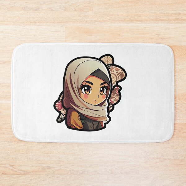 Item preview, Cool Anime Arab Hijab Head Scarf Beautiful Girl designed and sold by MrBadDream.