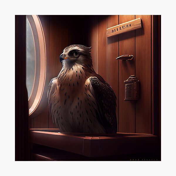 Item preview, Platinum Falcon in the Sauna Digital Painting designed and sold by CodeAndColors.