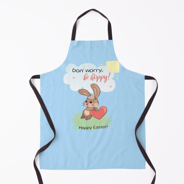 Item preview, Don't worry, be hoppy - Funny Easter Bunny with pun designed and sold by HajnalkArt.