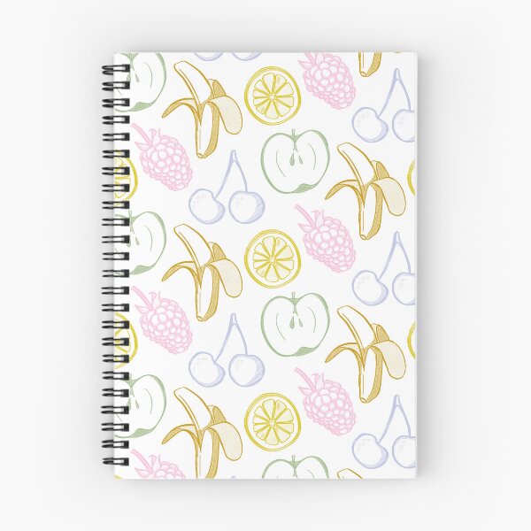 Item preview, Fruity repeat pattern - multicolour fruit on white background  designed and sold by LucyFaulke.