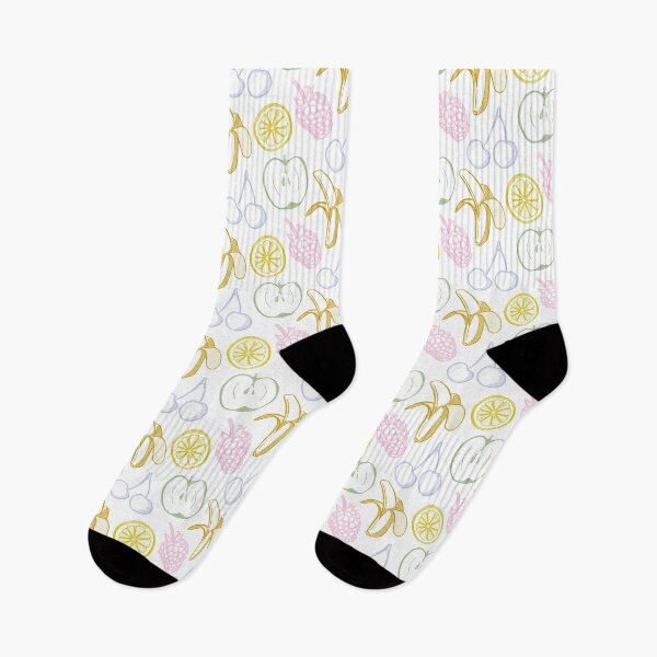 Item preview, Fruity repeat pattern - multicolour fruit on white background  designed and sold by LucyFaulke.