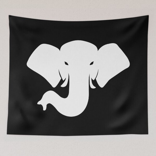 Item preview, white elephant head designed and sold by andrew JOHNSEN.
