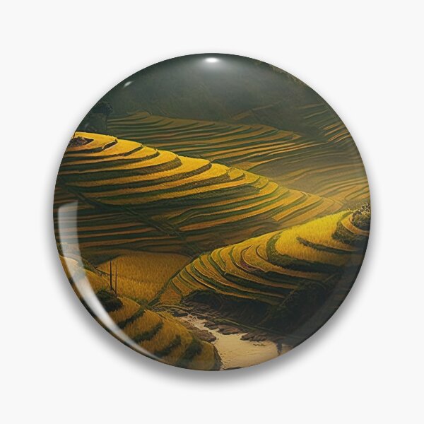 Item preview,  Beautiful landscape countryside artwork - Vietnam Terraced fields 01 designed and sold by jetaiart.