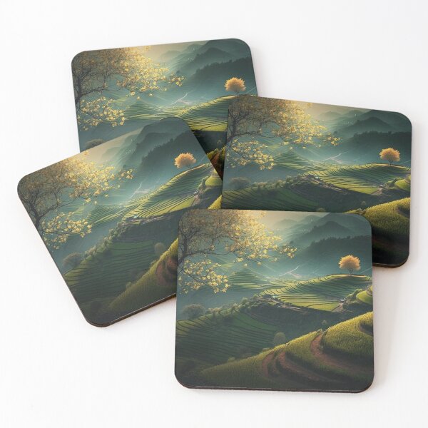 Item preview, Beautiful landscape countryside artwork - Vietnam Terraced fields 02 designed and sold by jetaiart.