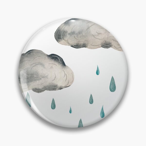 Item preview, Cloud drop rainy textured design watercolor sketch designed and sold by Yana Mustafina | Boho Soulful Designs.