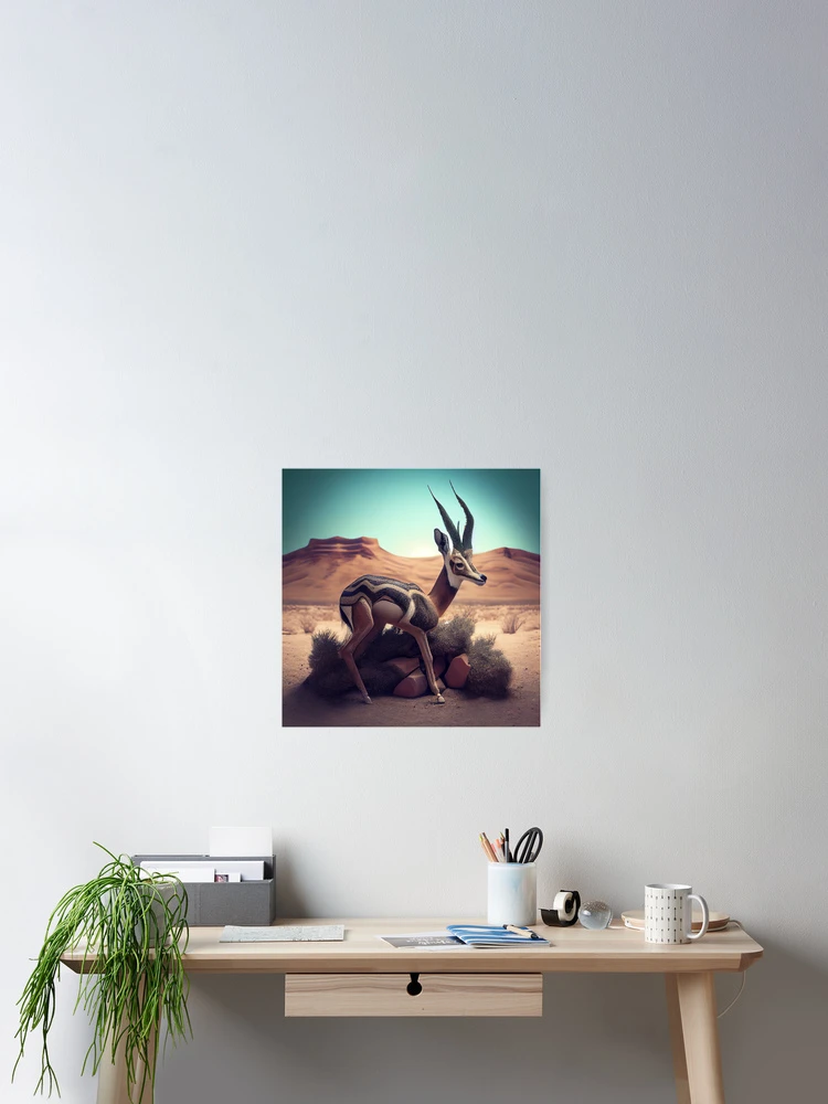 Imagen 2 de 3, Póster con la obra A Gloved Gazelle in Crumble Digital Painting, diseñada y vendida por CodeAndColors.