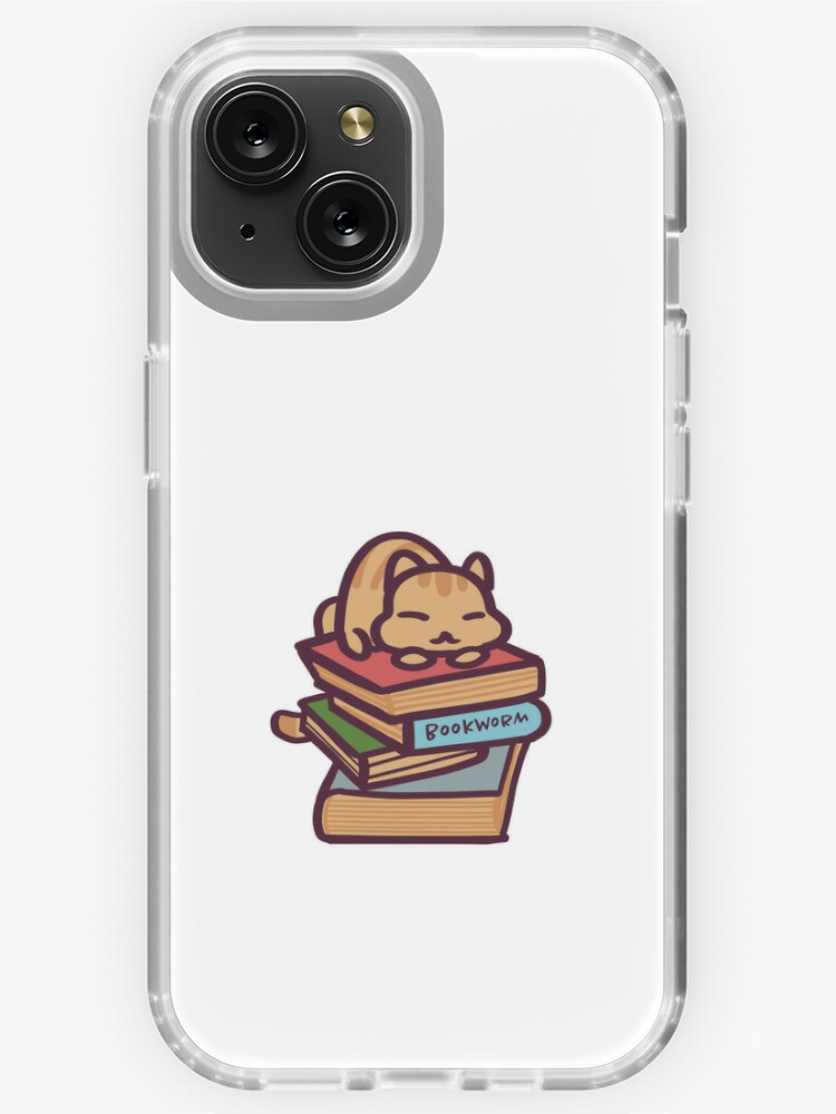 Cute Sleepy Bookworm Cat iPhone Case