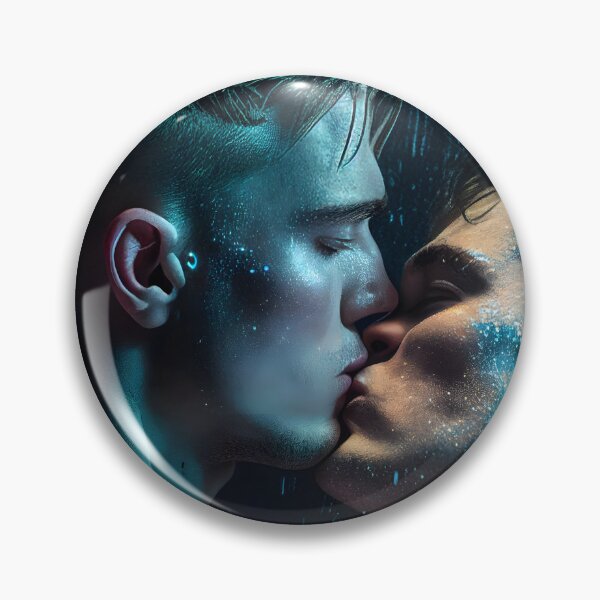 Item preview, Rainy Cyberpunk Kiss - LGBT designed and sold by PenguiQueer.
