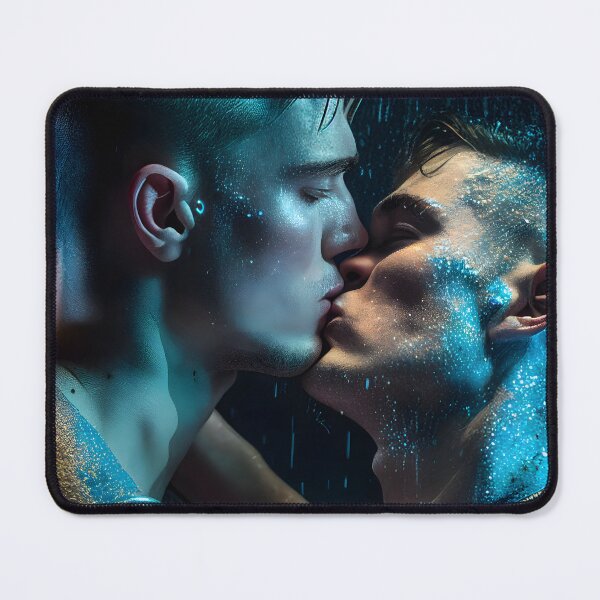 Item preview, Rainy Cyberpunk Kiss - LGBT designed and sold by PenguiQueer.